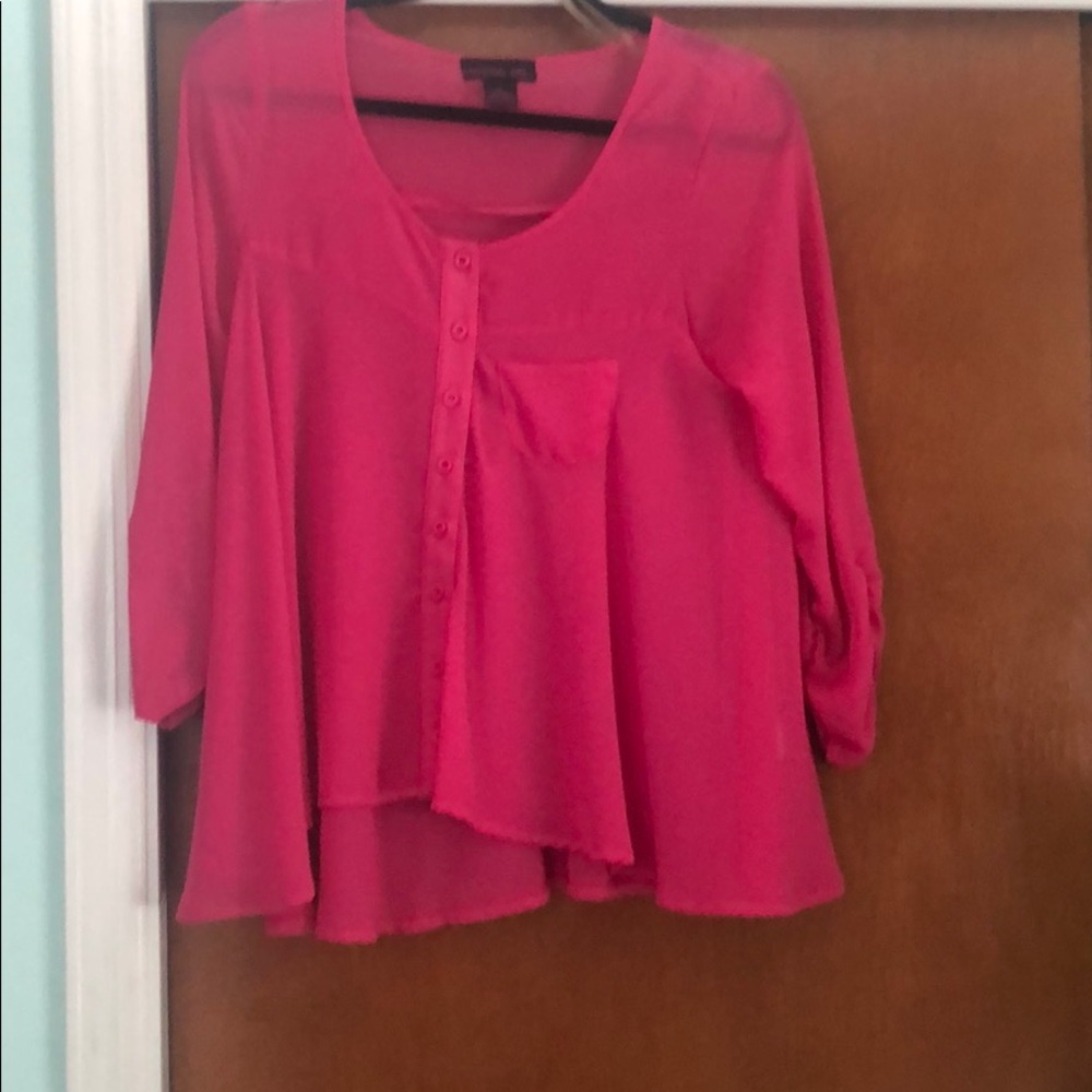Hot pink satin top